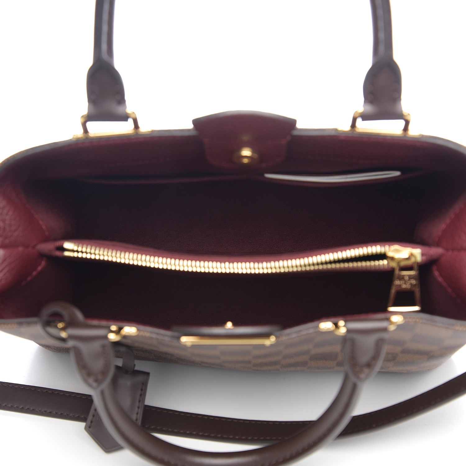 Louis Vuitton Damier Ebene Cuir Taurillon Brittany Bordeaux 4 of 8
