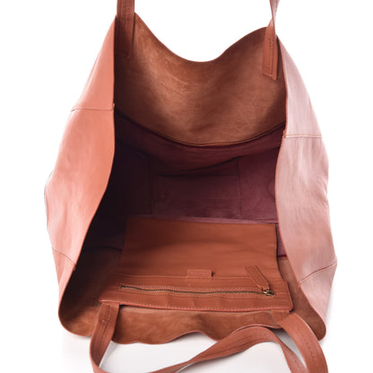 Celine Lambskin Horizontal Bi-Color Cabas Peach Rust 5 of 29