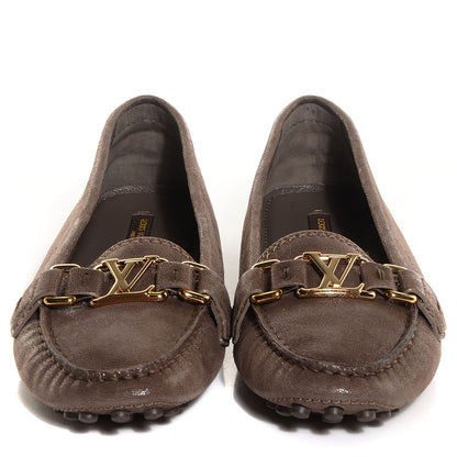 Louis Vuitton Iridescent Suede Oxford Loafers Metallic 37.5 2 of 7