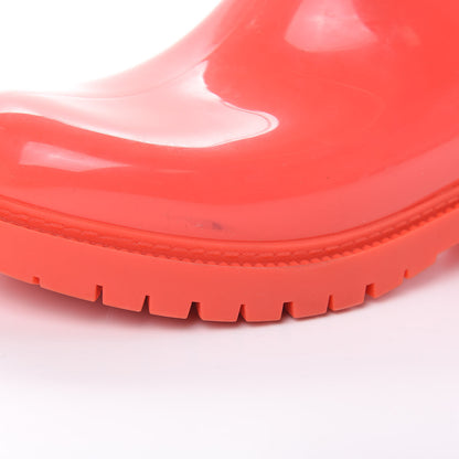 Louis Vuitton Rubber Embossed Monogram Splash Rain Boots 36 Coral 8 of 12