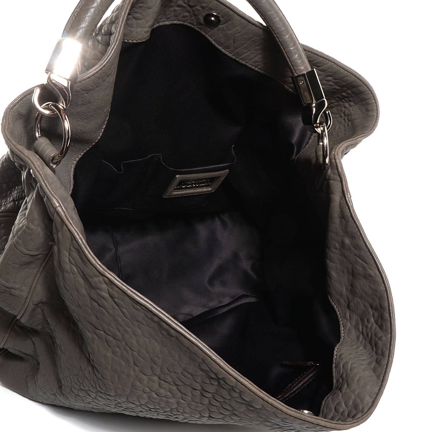 Saint Laurent Leather Large Roady Grey 5 of 8