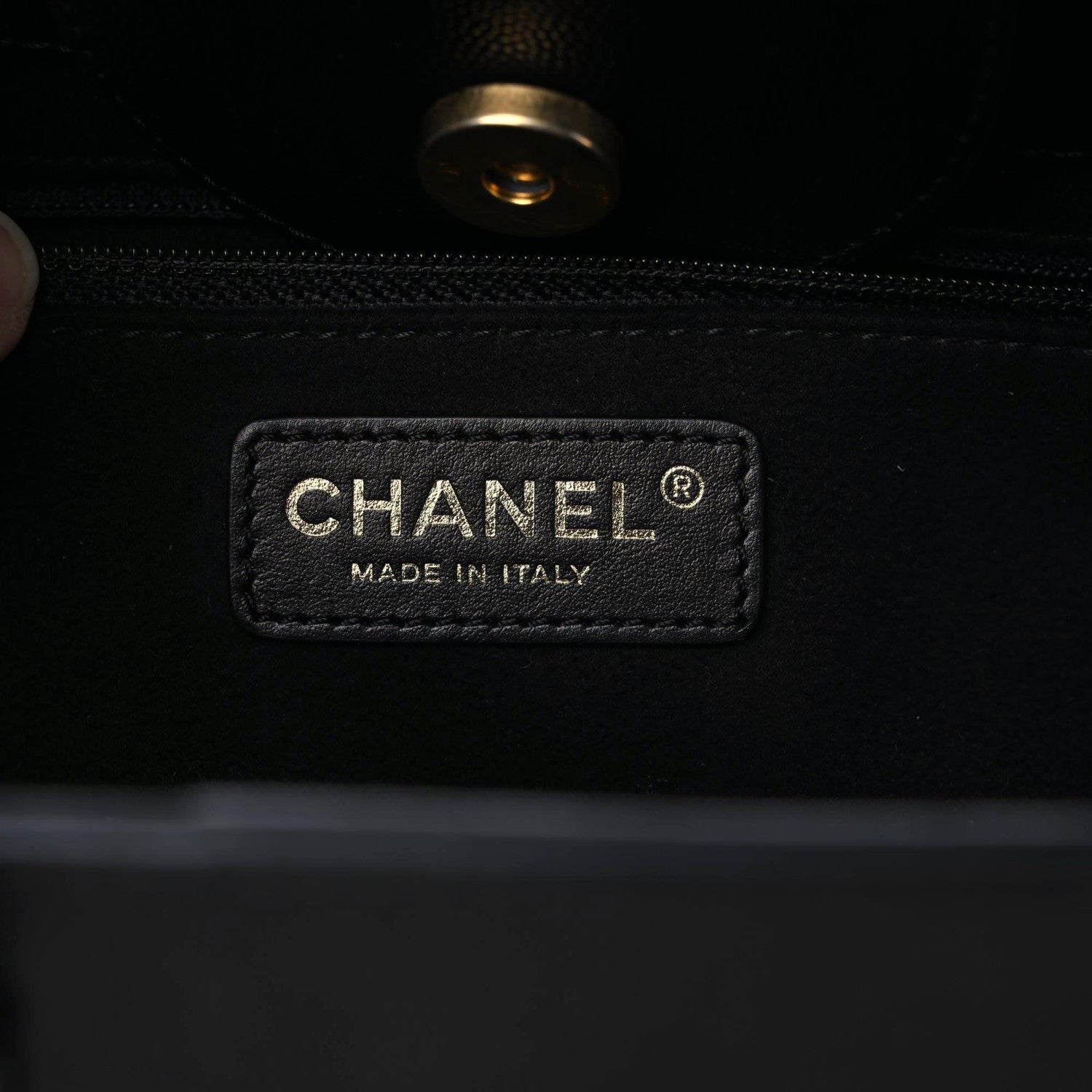 Chanel Caviar Small Studded Deauville Tote Black 8 of 9