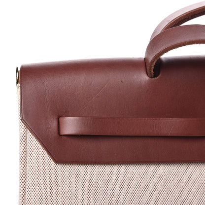 Hermes Toile Calfskin Herbag 39 GM Natural 11 of 18