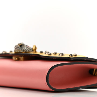 Gucci Calfskin Animalier Broadway Clutch Pink 10 of 10
