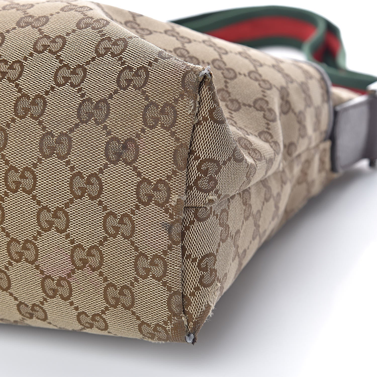 Gucci Monogram Web Medium Flat Messenger Bag Brown 9 of 21