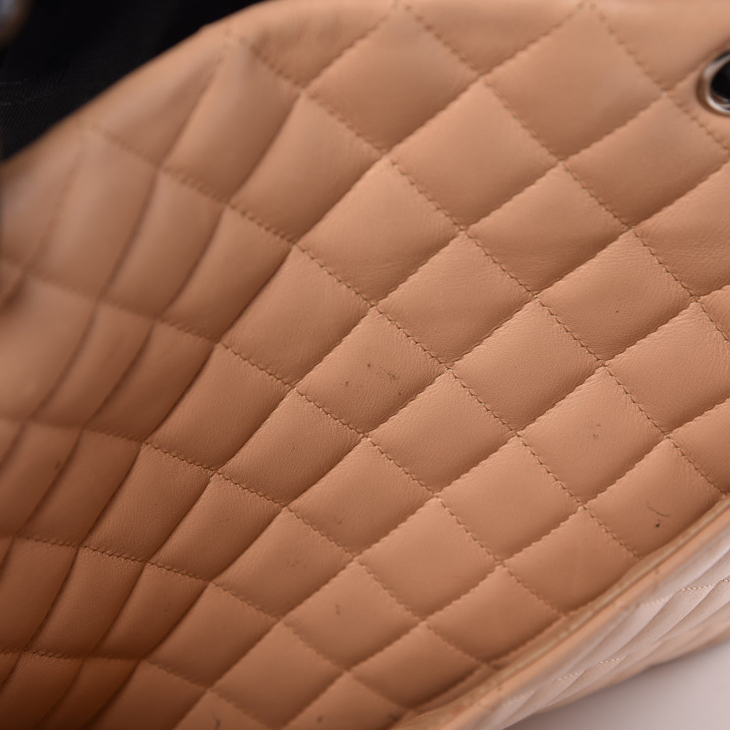 Chanel Calfskin Quilted Large Cambon Tote Beige Black 15 of 16
