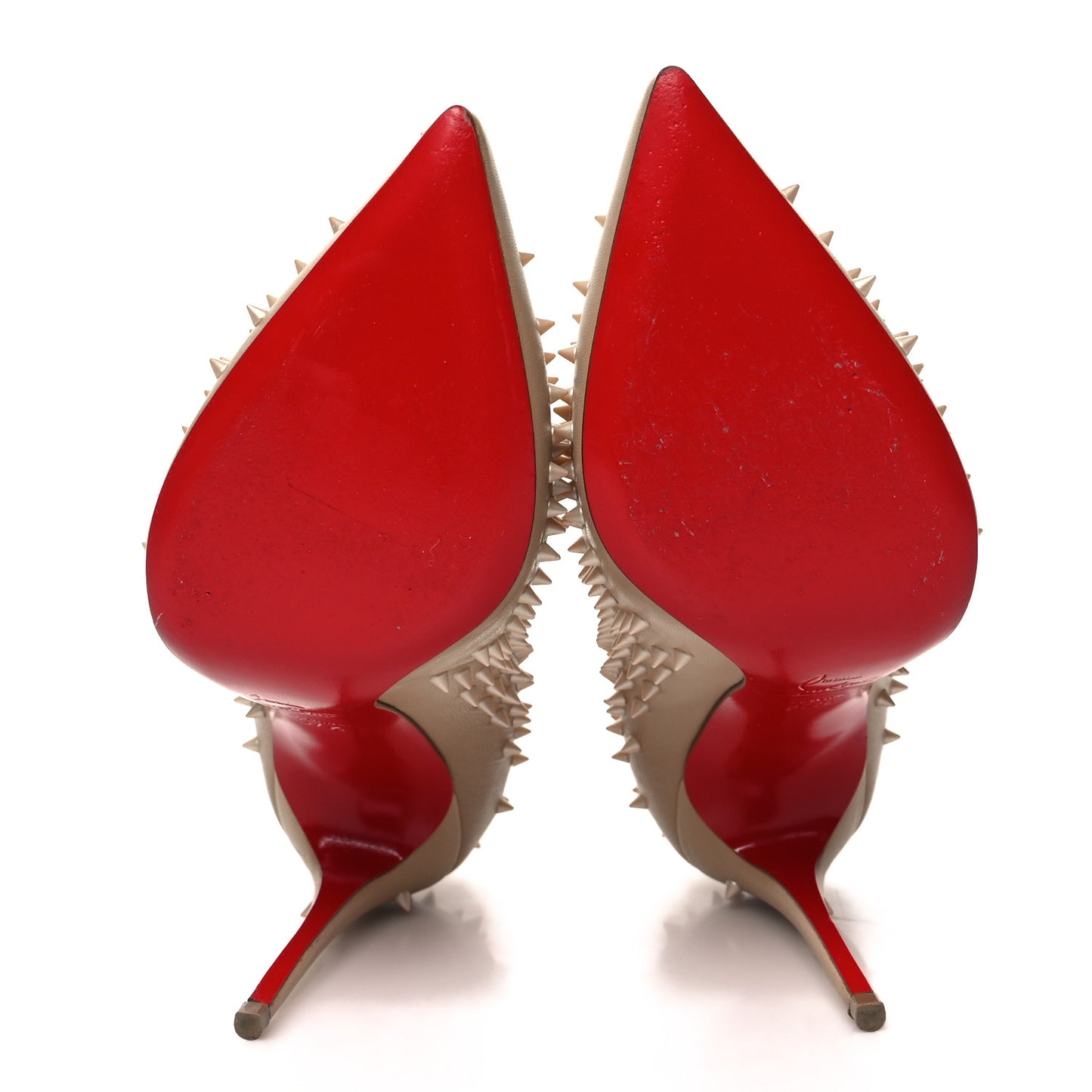 Nappa Studded Escarpic 100 Pumps 37.5 Nude Apricot