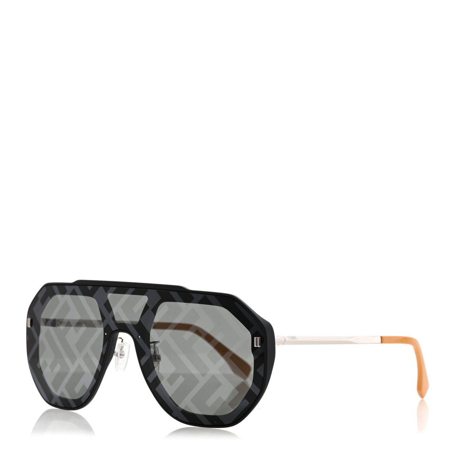 Acetate FF Aviator Sunglasses FE40006U Black Yellow