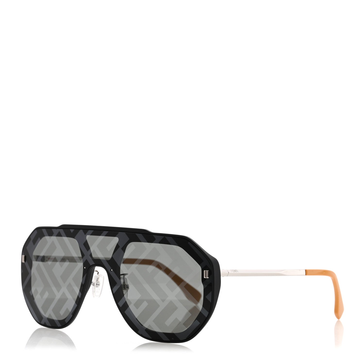 Fendi Acetate FF Aviator Sunglasses FE40006U Black Yellow 1 of 7