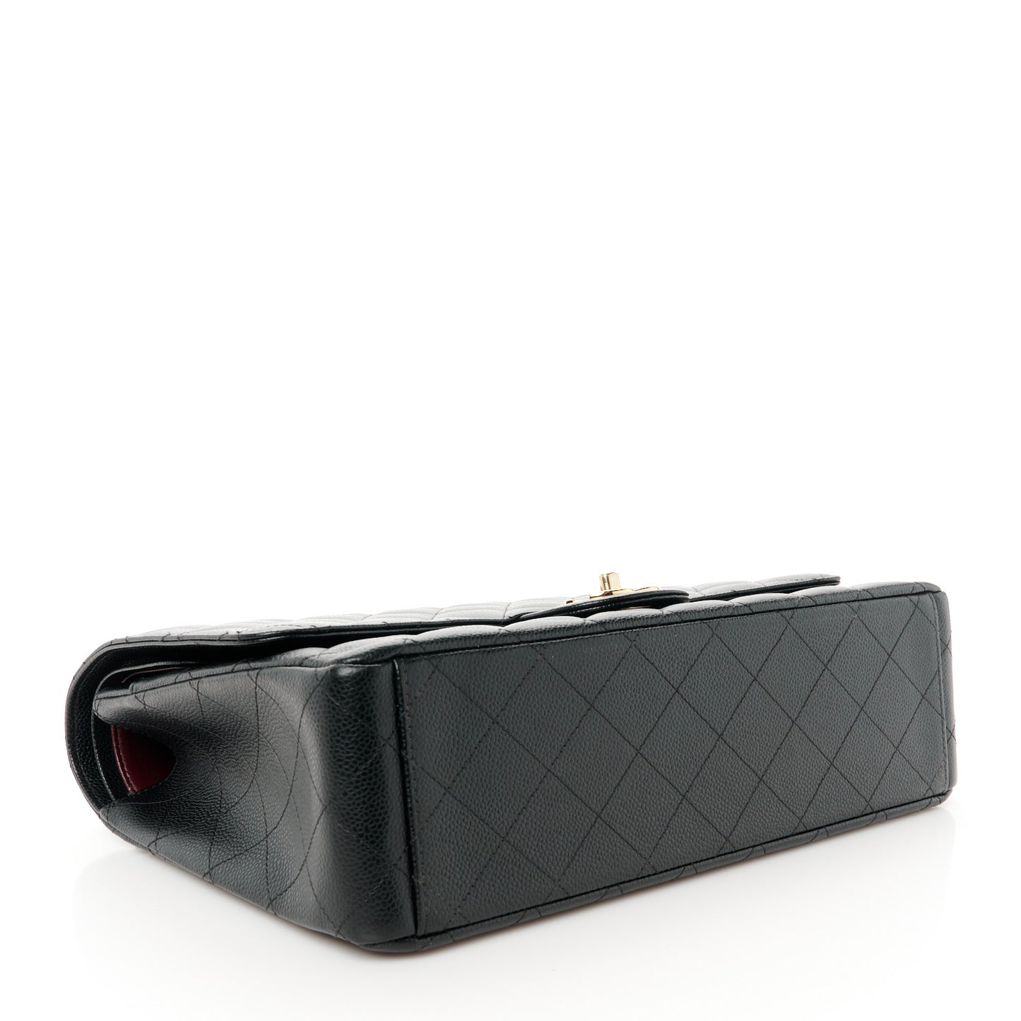 Caviar Quilted Maxi Double Flap Black