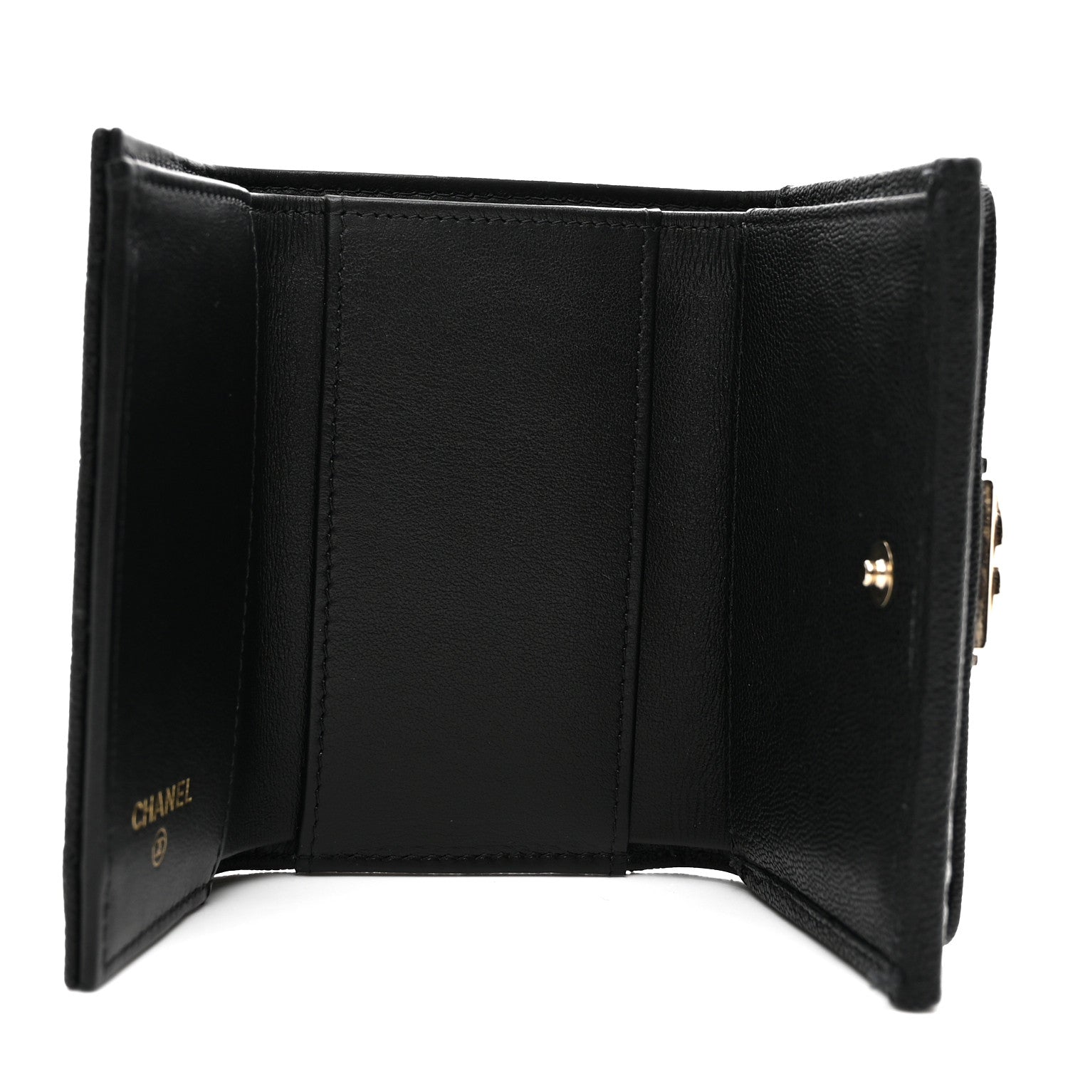 Chanel Caviar Quilted Small Boy Flap Wallet Black 5 of 8