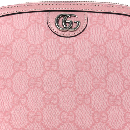 Gucci GG Supreme Monogram Textured Calfskin Large Ophidia Cosmetic Case  Pink 8 of 10