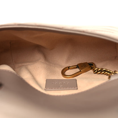Gucci Calfskin Matelasse Super Mini GG Marmont Shoulder Bag Porcelain Rose 5 of 11
