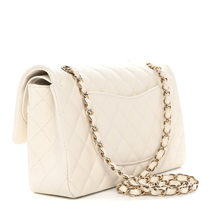 Chanel Caviar Quilted Medium Double Flap White 3 of 11