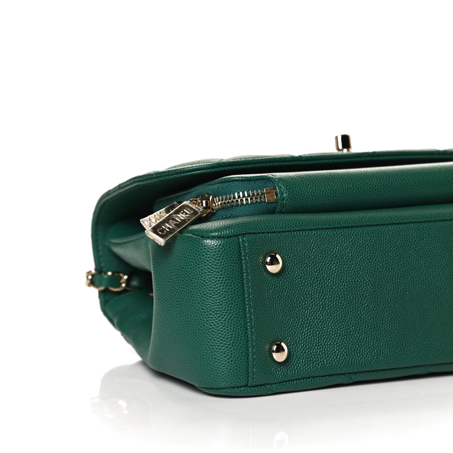 Chanel Caviar Quilted Medium Business Affinity Flap Green 9 of 13