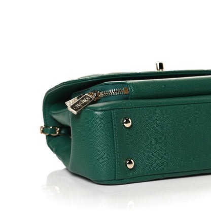 Chanel Caviar Quilted Medium Business Affinity Flap Green 9 of 13