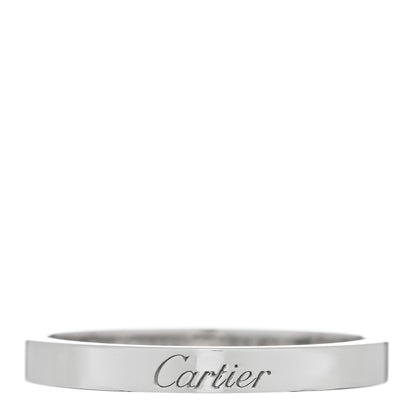 Cartier Platinum 3mm C De Cartier Wedding Band Ring 65 11.25 65 11 1 of 5