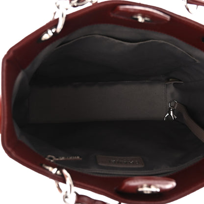Chanel Caviar Quilted Petit Shopping Tote PST Burgundy 4 of 9