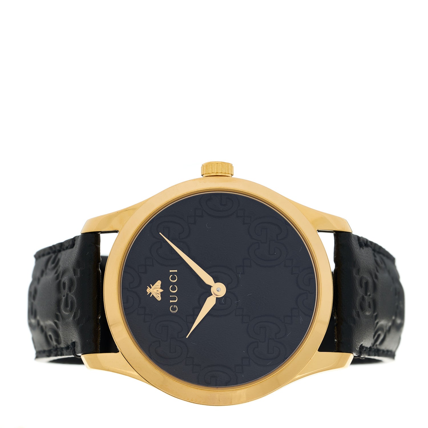 Gucci Stainless Steel Calfskin 38mm G-Timeless Quartz Watch Black 2 of 5
