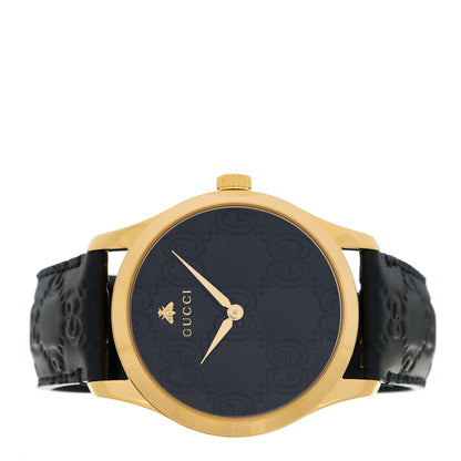 Gucci Stainless Steel Calfskin 38mm G-Timeless Quartz Watch Black 2 of 5