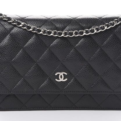 Chanel Caviar Quilted Wallet On Chain WOC Black 8 of 14