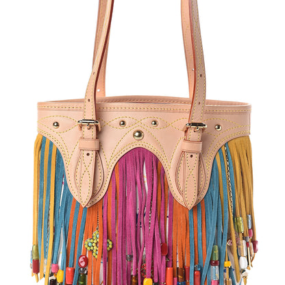 Louis Vuitton Monogram Multicolor Fringe Bucket White 7 of 9