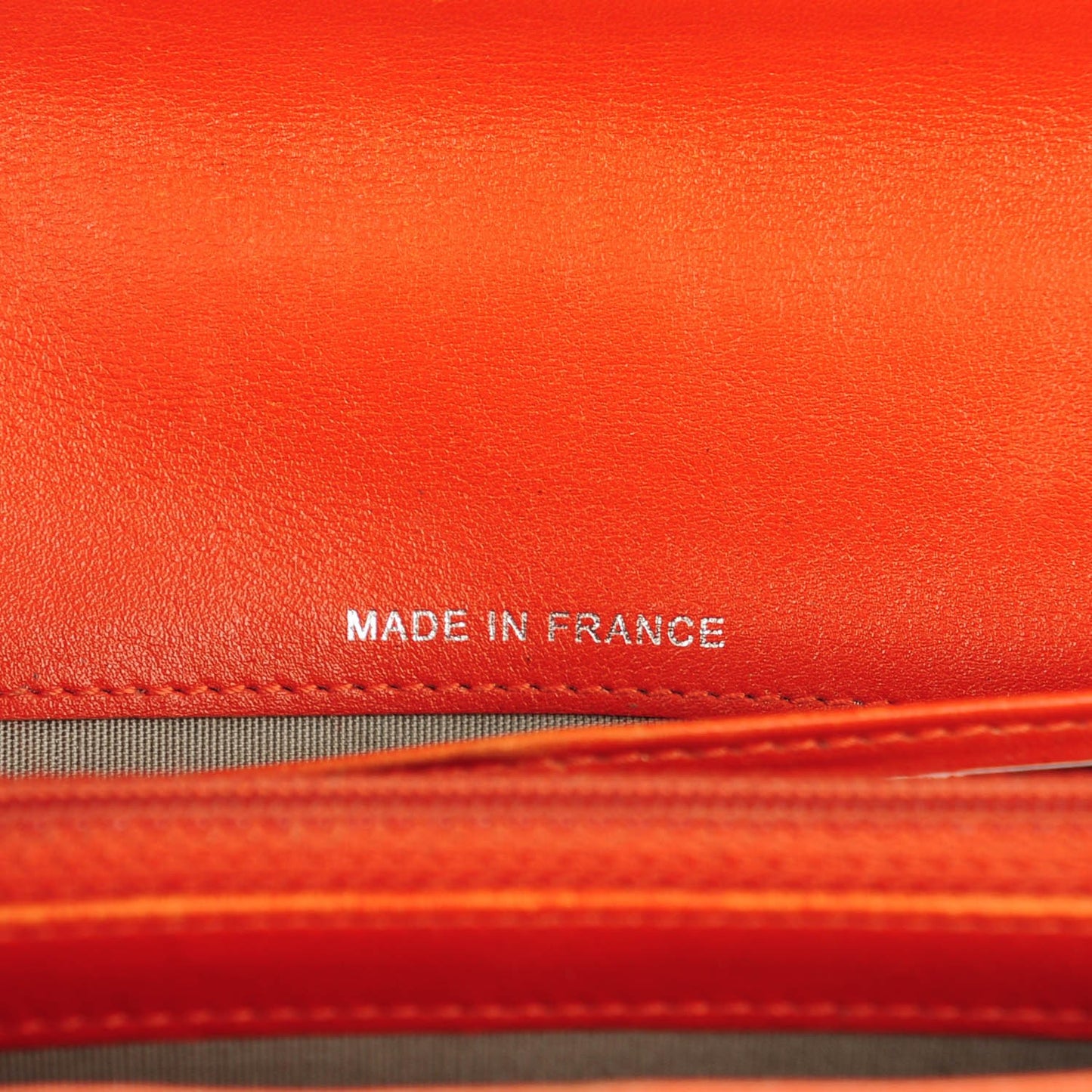 Patent Quilted Brilliant Large Flap Wallet Orange