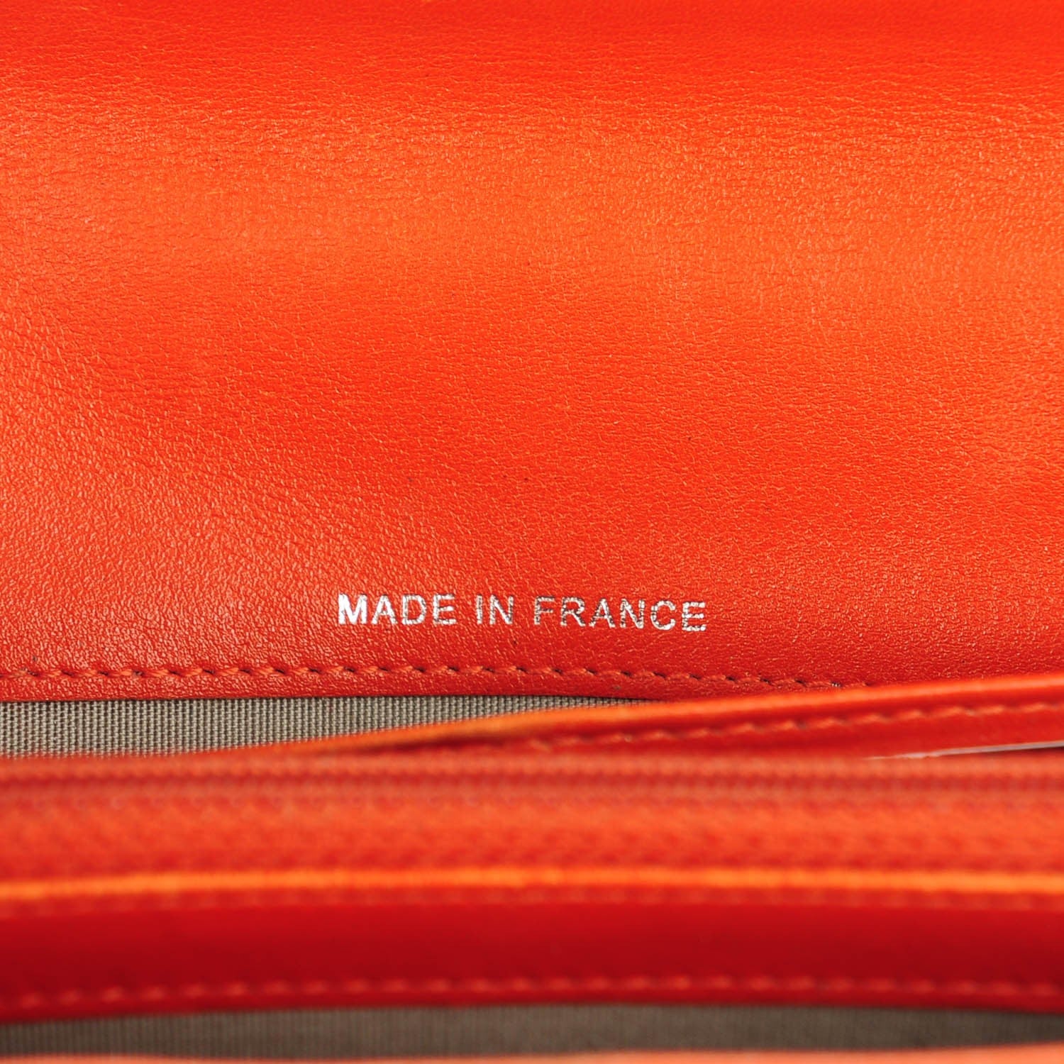 Chanel Patent Quilted Brilliant Large Flap Wallet Orange 7 of 10