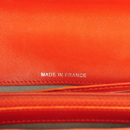 Chanel Patent Quilted Brilliant Large Flap Wallet Orange 7 of 10