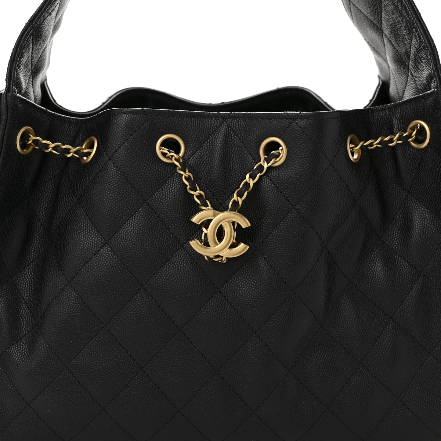 Caviar Quilted Small Chanel 25 Handbag Black