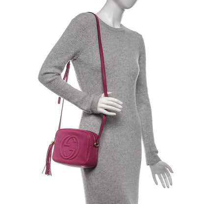 Gucci Pebbled Calfskin Small Soho Disco Bag Bright Bougainvillea 2 of 7