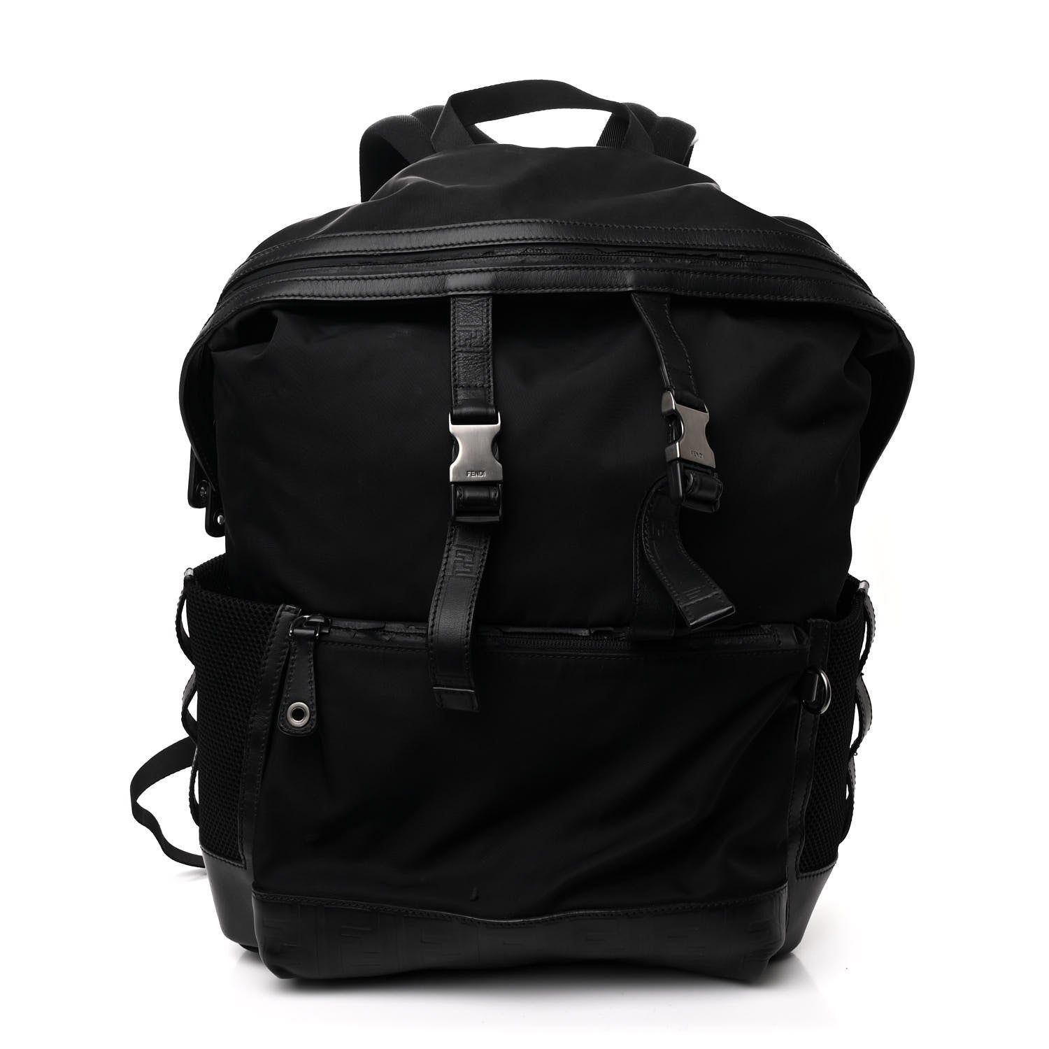 Fendi Nylon FF Embossed Backpack Black 1 of 13