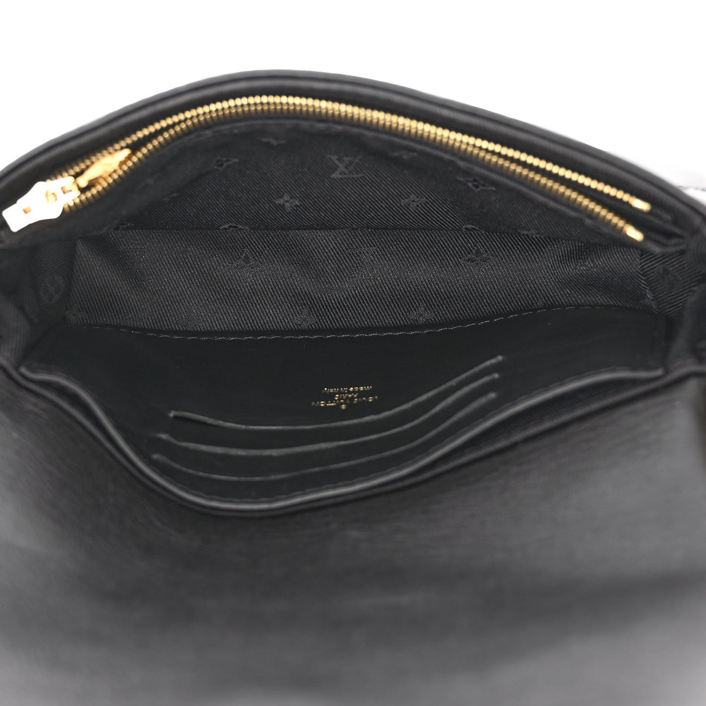 Calfskin Bubblegram Wallet On Strap Black