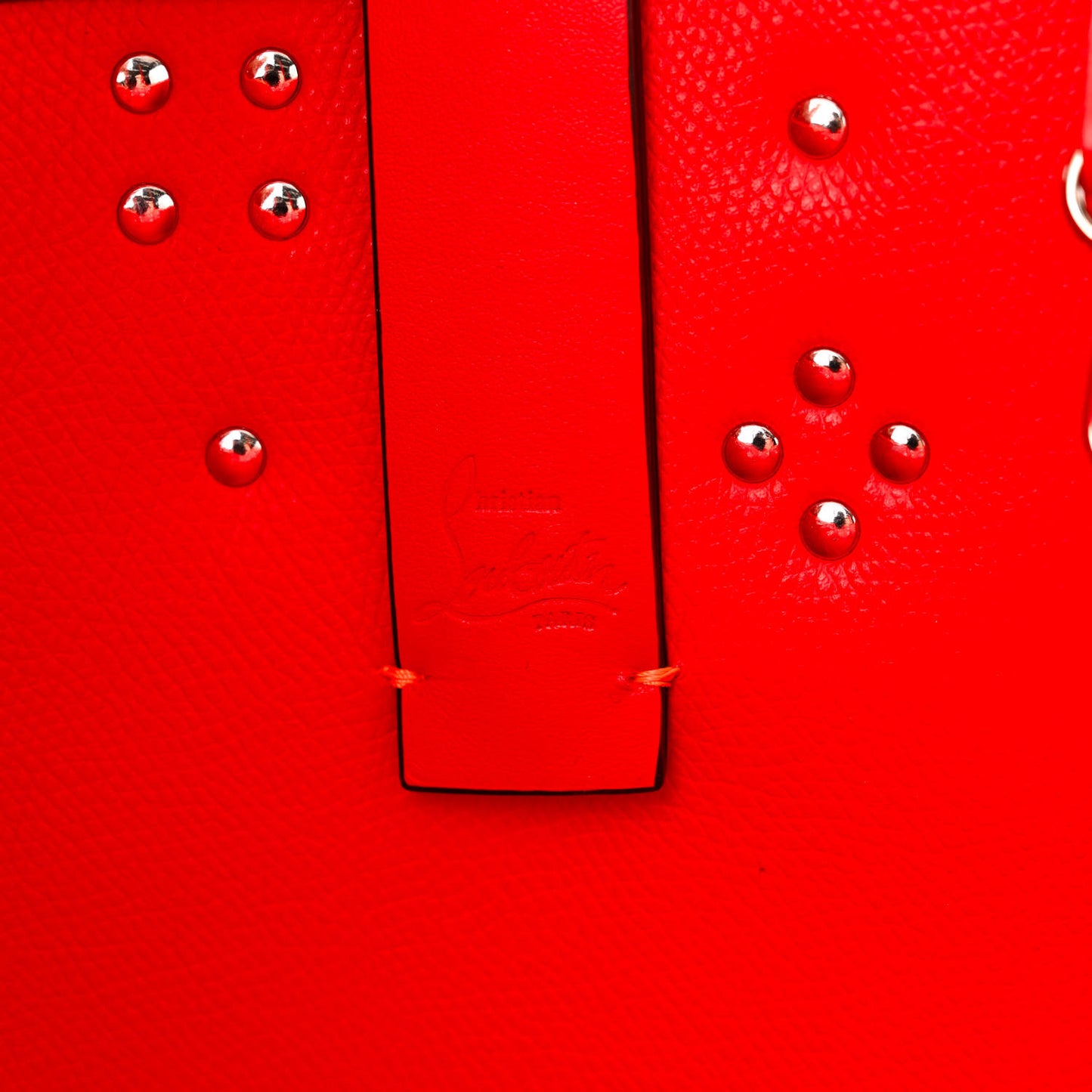 Calfskin Empire Spike Studded East West Cabata Tote Sunrise Multicolor