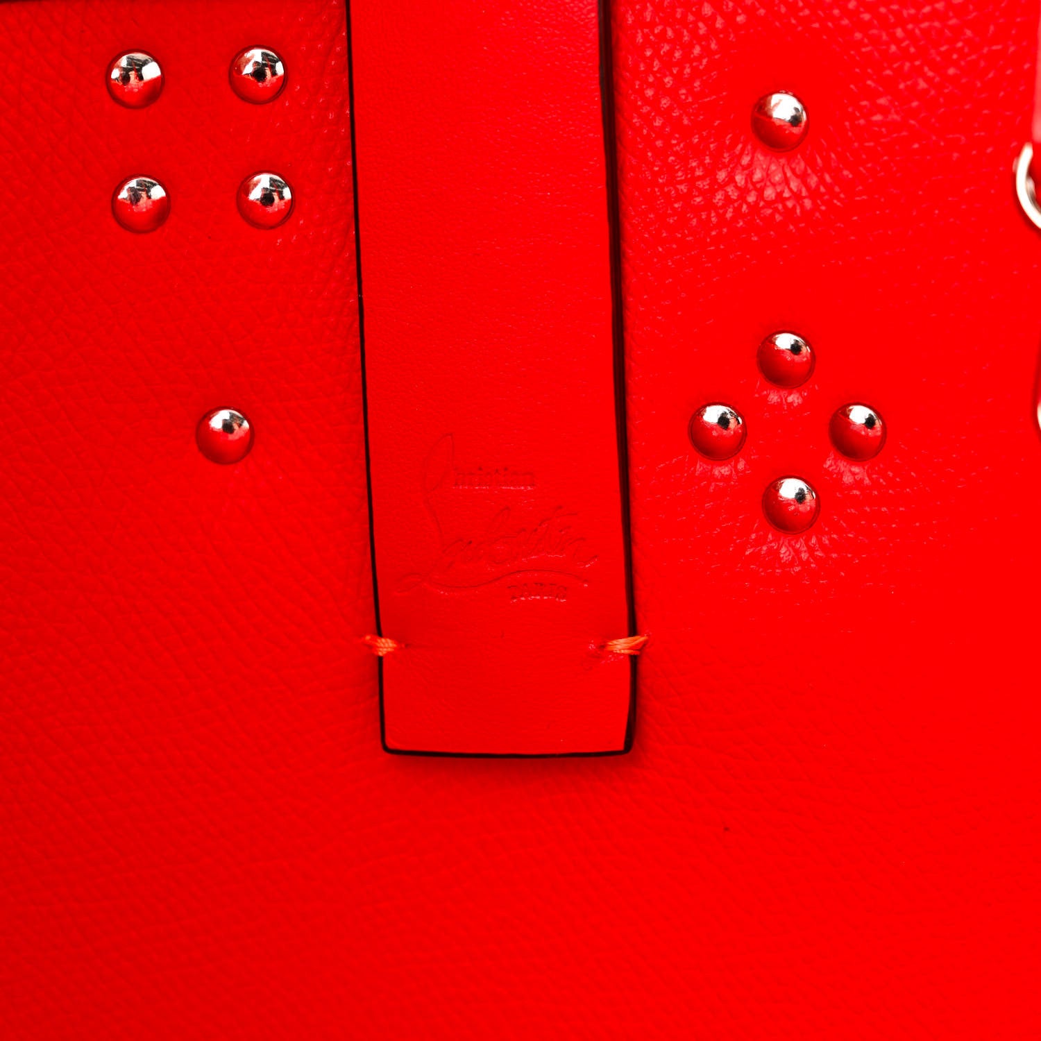 Christian Louboutin Calfskin Empire Spike Studded East West Cabata Tote Sunrise Multicolor 8 of 11