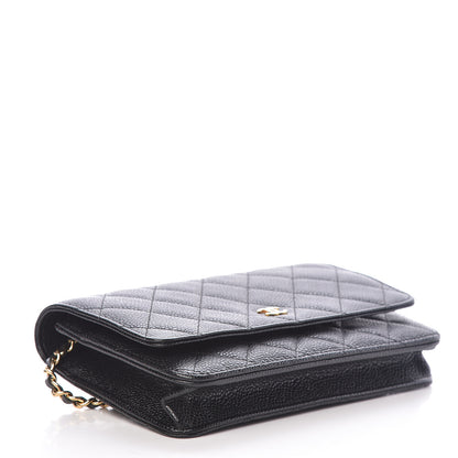 Chanel Caviar Quilted Wallet On Chain WOC Black 4 of 13