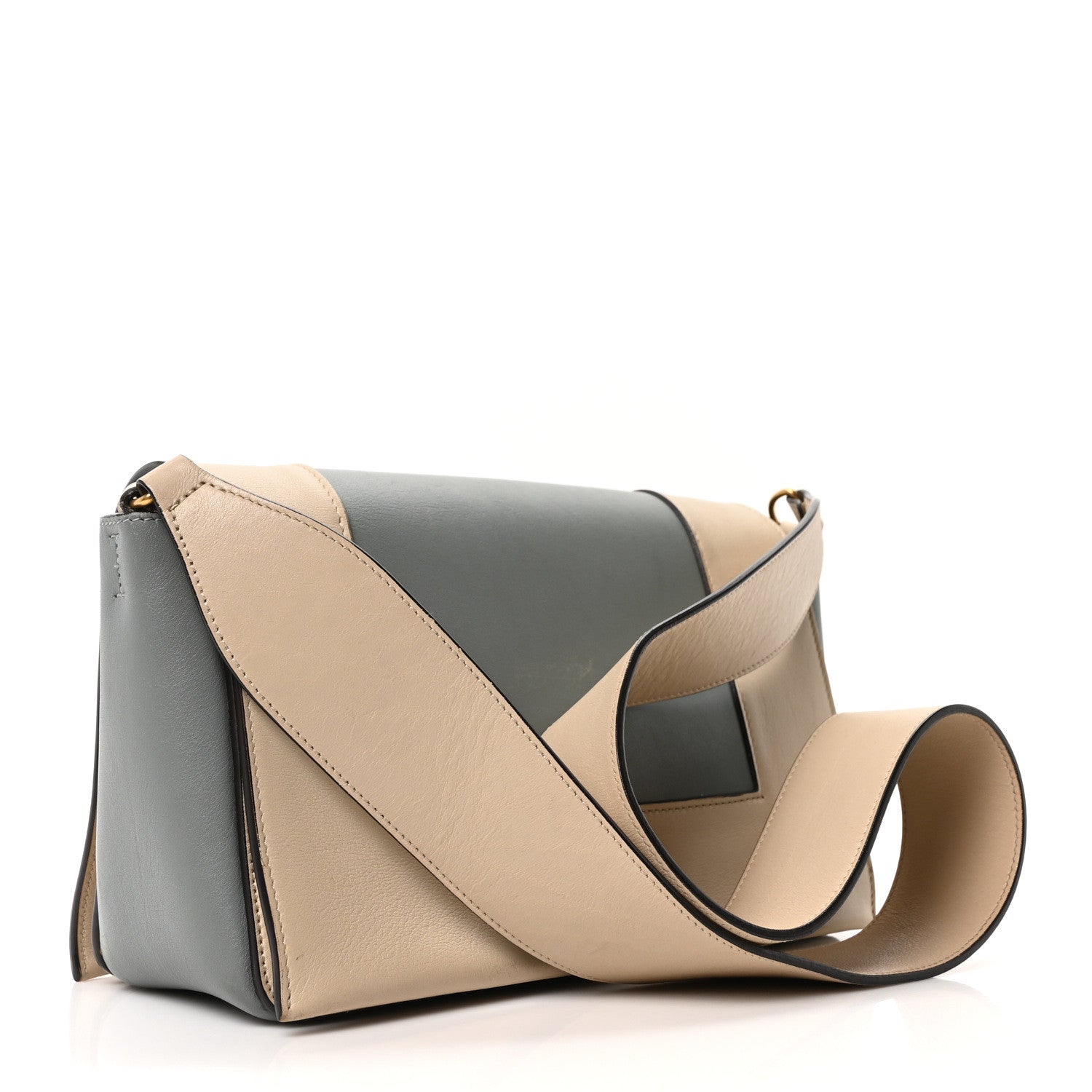 Celine Shiny Smooth Calfskin Medium Frame Shoulder Bag Grege Storm 3 of 10