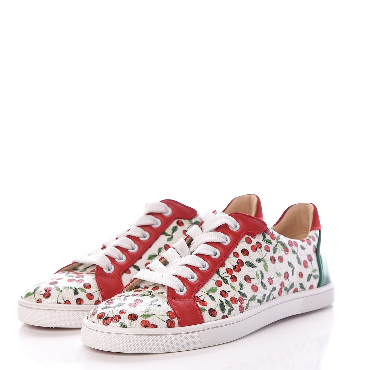 Calfskin Patent Cherry Print Seava Sneakers 36 Multi