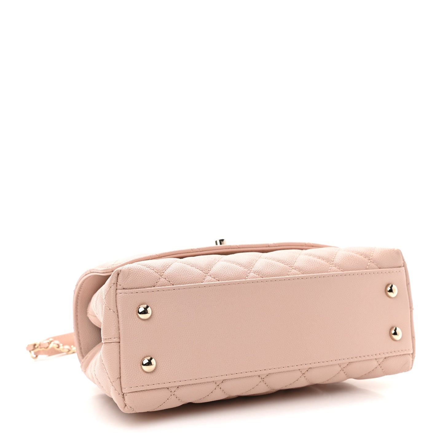 Caviar Quilted Mini Coco Handle Flap Light Pink