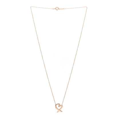 Tiffany 18K Rose Gold Small Paloma Picasso Loving Heart Pendant Necklace 3 of 4