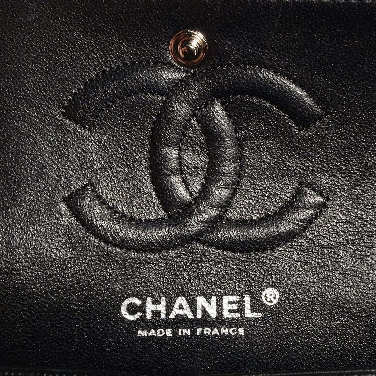 Caviar Quilted Small Double Flap Black
