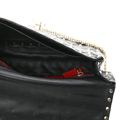 Valentino Garavani Lambskin Medium Rockstud Spike Shoulder Bag Black 5 of 11