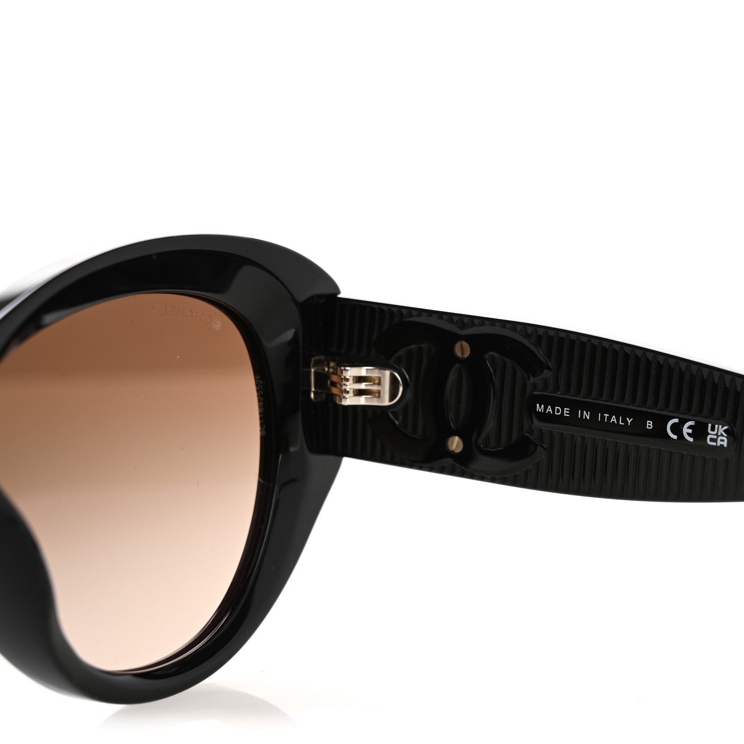 Chanel Acetate Butterfly Large CC Sunglasses 5492-A Black 6 of 10