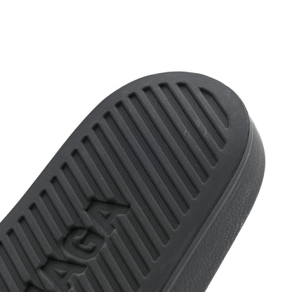 Balenciaga Rubber Womens Logo Pool Slide Sandals 37 Black 11 of 16