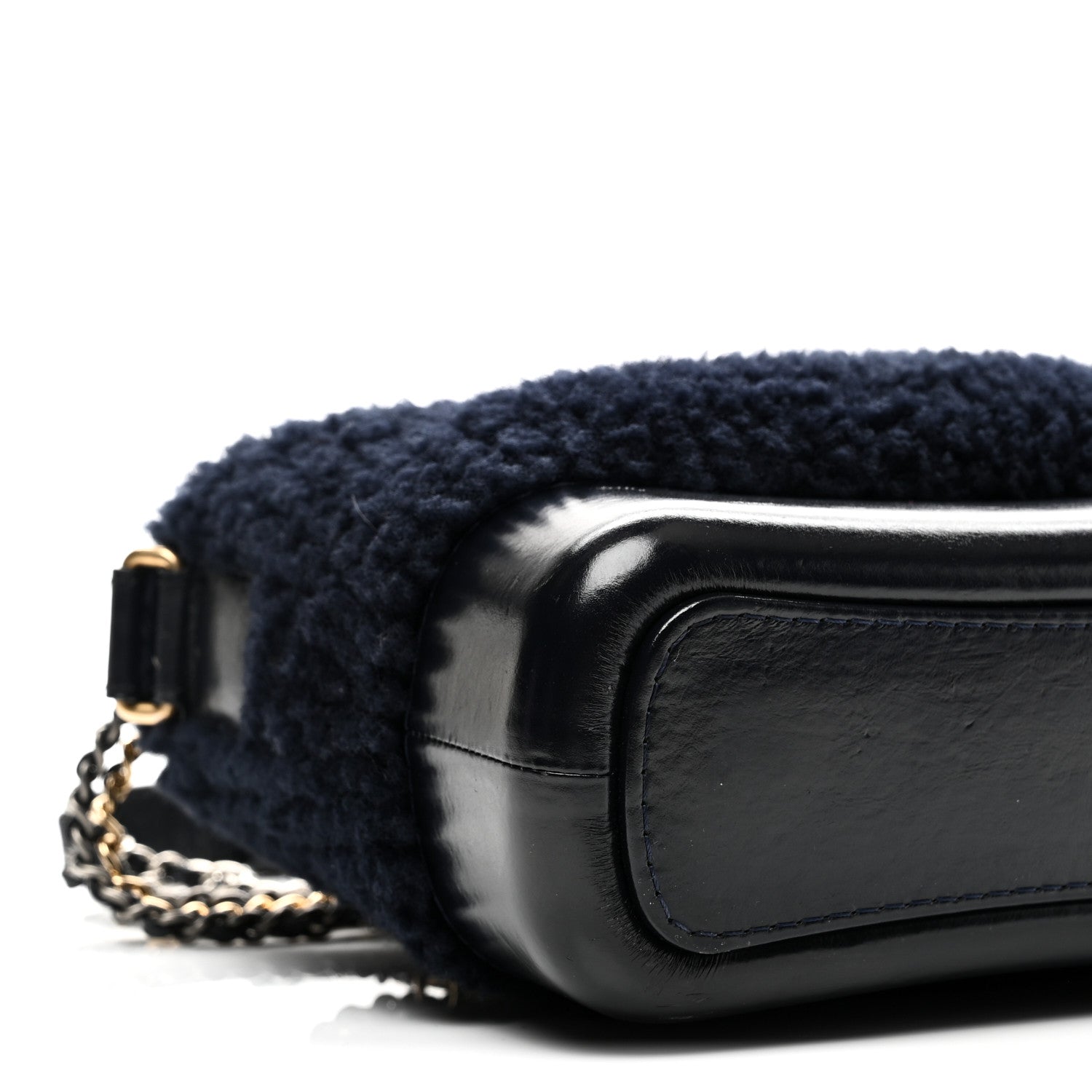 Chanel Shearling Small Gabrielle Hobo Navy 9 of 10
