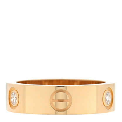 Cartier 18K Yellow Gold 3 Diamond 5.5mm LOVE Ring 54 7 3 of 5