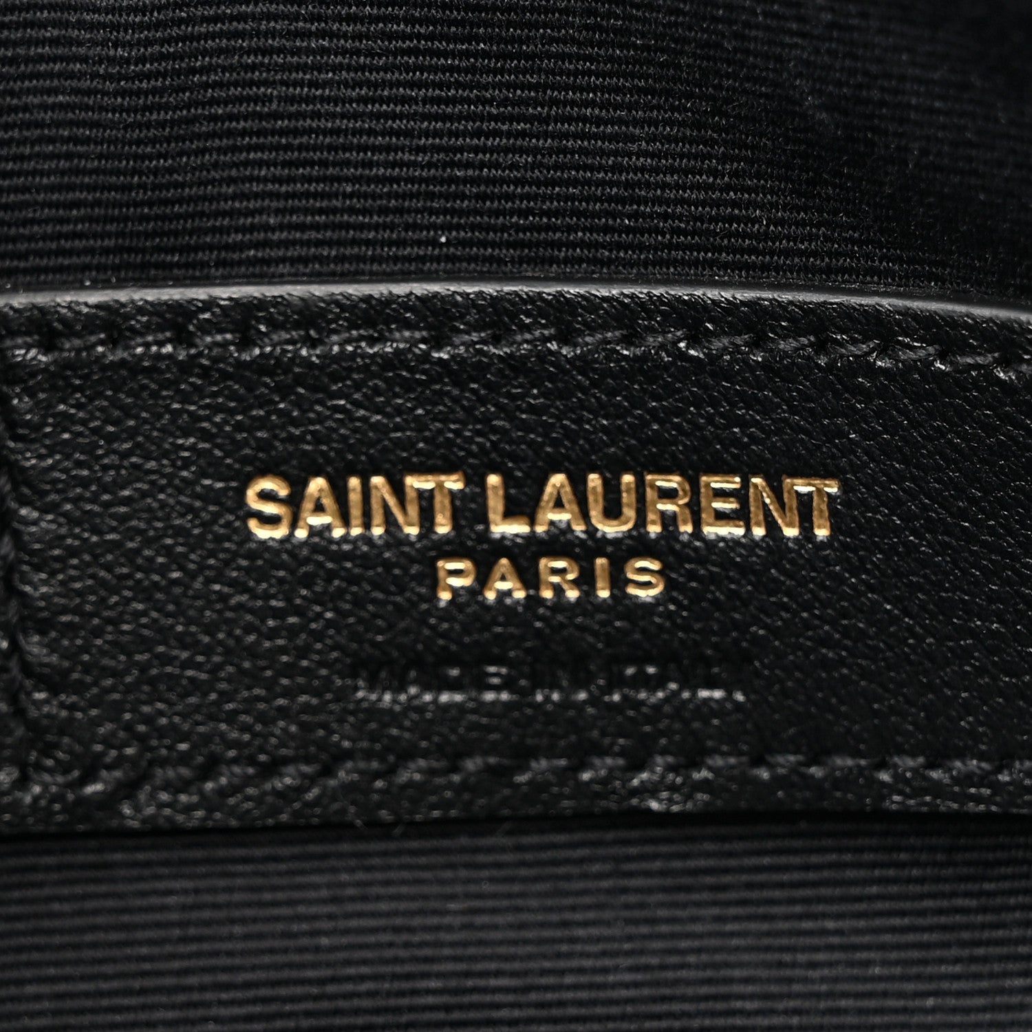 Saint Laurent Grain De Poudre Chevron Monogram Bill Pouch Black 6 of 9