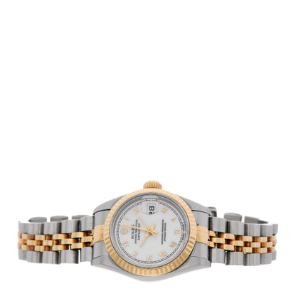 Rolex Stainless Steel 18K Yellow Gold 26mm Oyster Perpetual Datejust Watch White Roman 69173 2 of 4