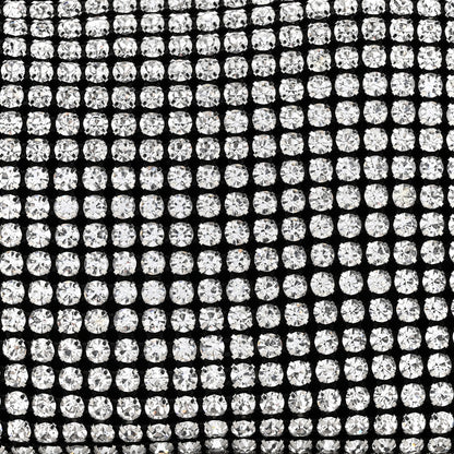 Alexander Wang Mesh Crystal Rhinestone Mini Heiress Pouch Black Silver 7 of 9