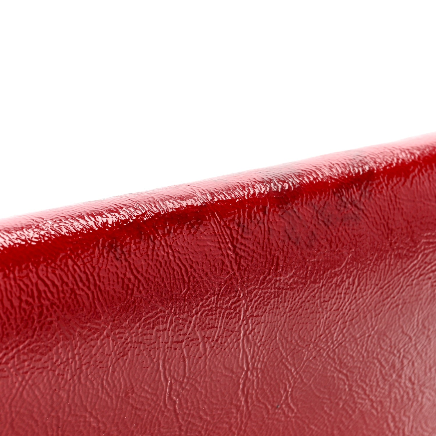 Saint Laurent Textured Patent Monogram Large Belle De Jour Clutch Red 7 of 7